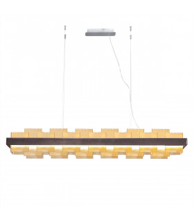 Suspension Rettangolo 1 ampoule Brun brossé