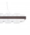 Rettangolo pendant lamp 1 bulb Brushed brown