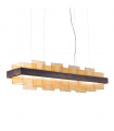 Rettangolo pendant lamp 1 bulb Brushed brown