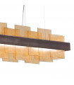 Rettangolo pendant lamp 1 bulb Brushed brown