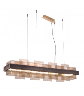 Suspension Rettangolo 1 ampoule Brun brossé