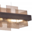 Rettangolo pendant lamp 1 bulb Brushed brown