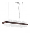 Rettangolo pendant lamp 1 bulb Brushed brown