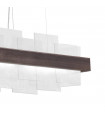 Suspension Rettangolo 1 ampoule Brun brossé