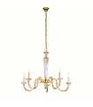 Chandelier sans abats jours Imperio 24 carats d'or 5 ampoules 70cm