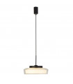 Plafonnier salle de bains Puck Verre,acier doux Noir mat,Transparent,opale