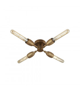 Ceiling Light Tubes Mild Steel Bronze 4 bulbs 8cm