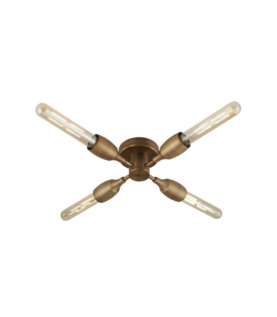 Tubos de luz de techo Acero dulce Bronce 4 bombillas 8cm