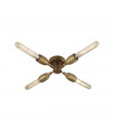 Ceiling Light Tubes Mild Steel Bronze 4 bulbs 8cm