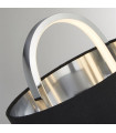 Lampe de table Madrid 1 ampoule Plastique,tissu,acier doux Chrome,noir