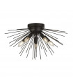 Plafonnier Sputnik Acier doux Noir mat 5 ampoules 30cm