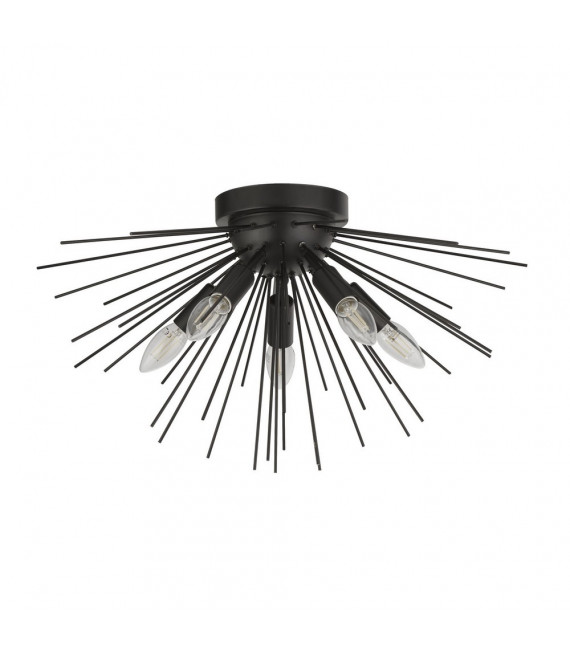 Ceiling light Sputnik Mild steel Matt black 5 bulbs 30cm