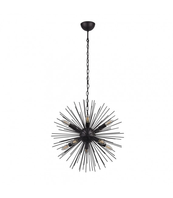 Colgante Sputnik Acero dulce Negro mate 10 bombillas 56cm