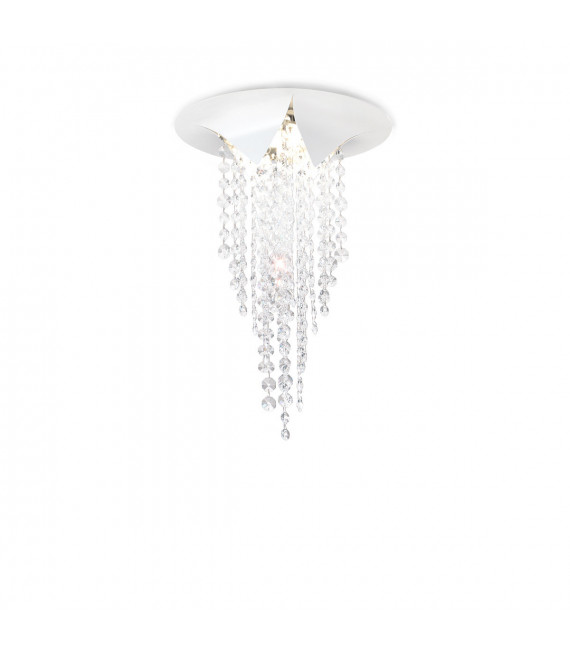 Plafonnier Design Fonte 1 ampoule Mat blanc
