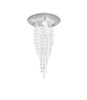 Plafonnier Design Fonte 1 ampoule Argent