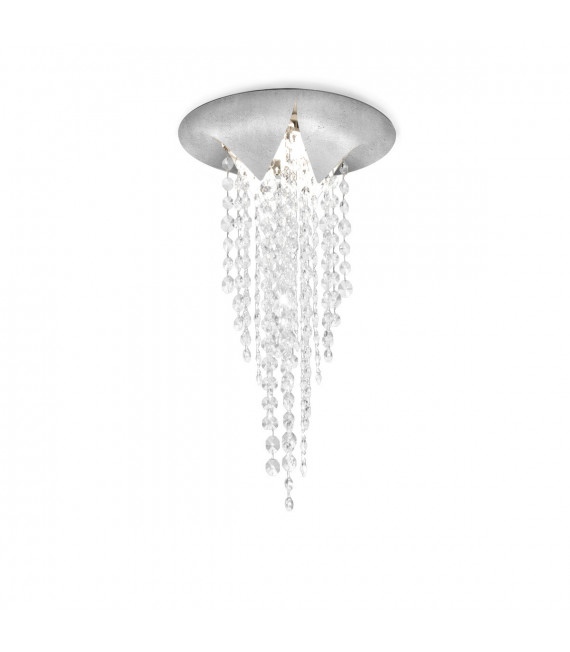 Plafonnier Design Fonte 1 ampoule Argent