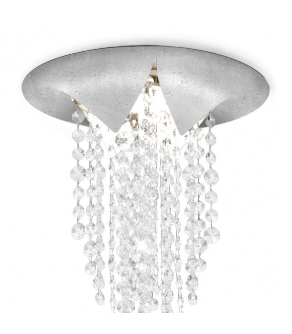 Design cast iron ceiling light 1 silver bulb