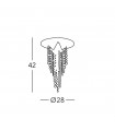 Design cast iron ceiling light 1 silver bulb