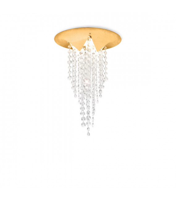 Plafoniera design in ghisa 1 lampadina Oro