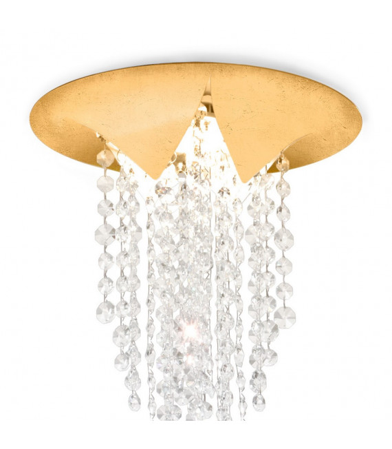 Plafoniera design in ghisa 1 lampadina Oro