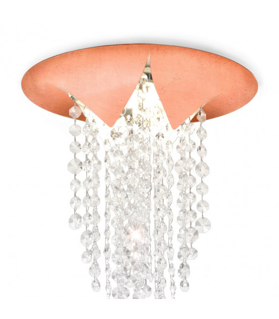 Plafonnier Design Fonte 1 ampoule Cuivre