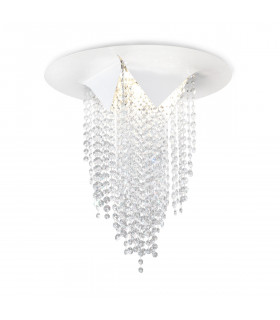 Design Plafoniera in ghisa 4 lampadine Bianco opaco