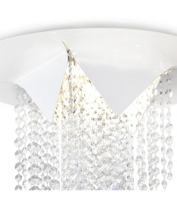 Plafonnier Design Fonte 4 ampoules Mat blanc