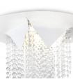 Plafonnier Design Fonte 4 ampoules Mat blanc