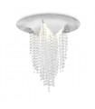 Plafonnier Design Fonte 4 ampoules Argent