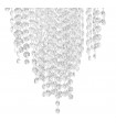 Design cast iron ceiling light 4 silver bulbs