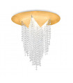Plafonnier Design Fonte 4 ampoules Or
