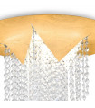 Plafonnier Design Fonte 4 ampoules Or