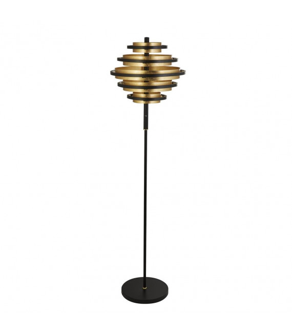 Lampada da terra a LED integrata Hive Acciaio dolce, alluminio Ottone lucido, oro, nero opaco 5 lampadine 148 cm