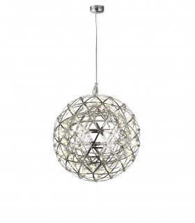 Plafoniera LED integrata Galaxy Alluminio, acciaio dolce Cromo 44 Cm