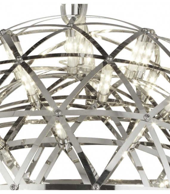 Plafonnier LED intégré Galaxy Aluminium,acier doux Chrome 44 Cm