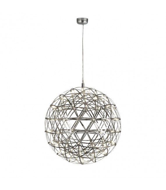 Integrated LED ceiling light Galaxy Aluminium, mild steel Chrome 64 Cm