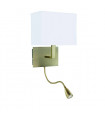 Lamp with shade Wall Fabric shade Antique brass 1 bulb 25cm