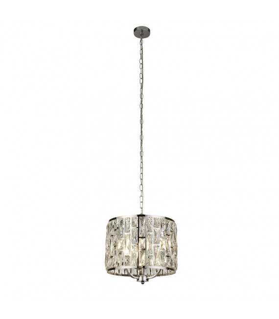Lámpara colgante Bijou Acero dulce Cromo 3 bombillas 37cm