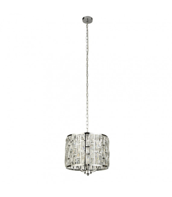 Suspension Bijou Acier doux Chrome 3 ampoules 37cm