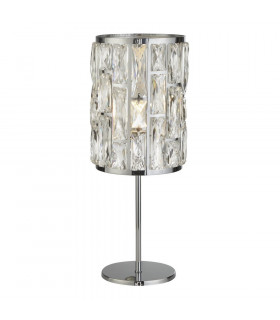 Jewel Design Lampe Mild Steel Chrom 1 Glühbirne 47cm