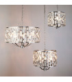 Bijou pendant light Mild steel Chrome 5 bulbs 37cm
