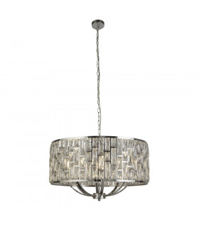Bijou pendant light Mild steel Chrome 8 bulbs 38cm