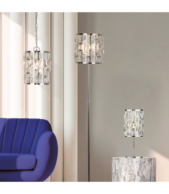 Lámpara Jewel Design Acero Dulce Cromado 1 bombilla 155cm