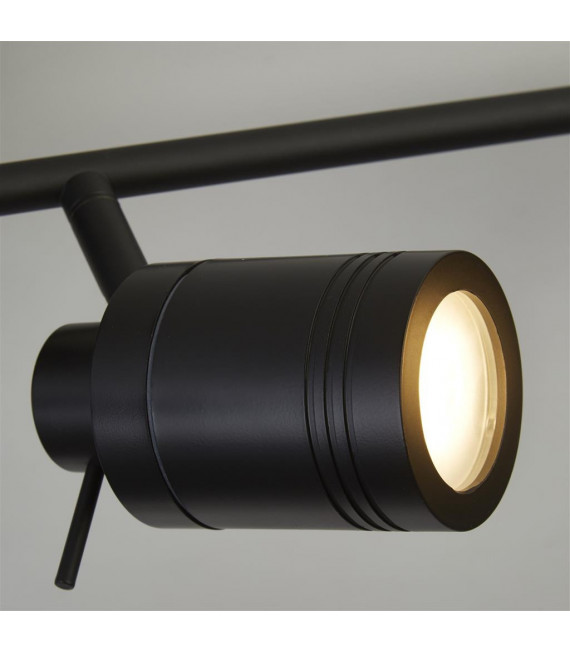 Barra de focos Samson Acrílico, plástico, acero inoxidable, acero dulce Negro mate 4 bombillas 19,5 cm