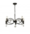 Suspension Infinity Acier doux Noir mat 5 ampoules 32cm