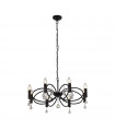 Suspension Infinity Acier doux Noir mat 8 ampoules 32cm