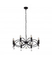 Suspension Infinity Acier doux Noir mat 8 ampoules 32cm