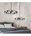 Infinity pendant Mild steel Matte black 8 bulbs 32cm