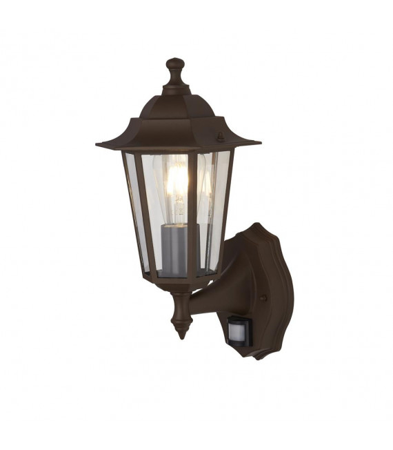 Sensor garden light Alex Glass, molded Clear, rust brown 1 bulb 37cm
