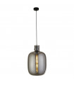 Barrel pendant Glass, mild steel Black glass, smoked 1 bulb 48.5cm